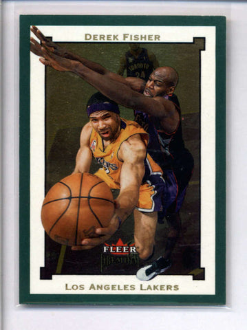 DEREK FISHER 2002/03 FLEER PREMIUM #EM93 EMERALD PARALLEL #196/300 AC1569