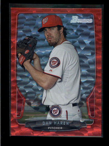 DAN HAREN 2013 BOWMAN #206 RARE RED ICE PARALLEL #05/25 AB7625