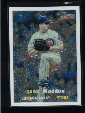 GREG MADDUX 2006 TOPPS HERITAGE #110 CHROME PARALLEL #0014/1957 AB9530