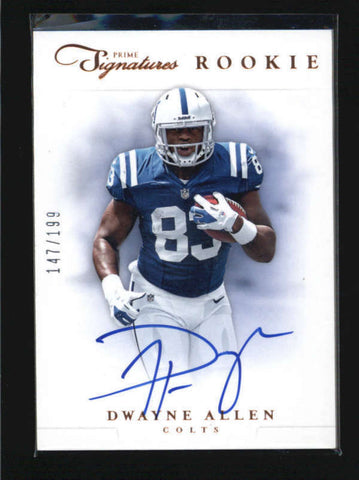 DWAYNE ALLEN 2012 PRIME SIGNATURES ROOKIE RC AUTOGRAPH AUTO #147/199 AB6139