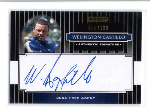 WELLINGTON CASTILLO 2008 RAZOR SIGNATURE SERIES BLACK ROOKIE AUTO #/199 AC580