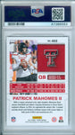 Patrick Mahomes 2017 Panini Score Artists Proof SP #30/35 RC Rookie #403 PSA 10