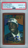 Kevin Garnett 1995 Finest #115 Autograph RC Rookie PSA DNA GEM MT 10 Auto