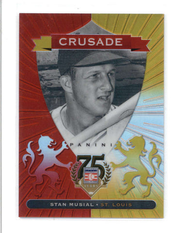 STAN MUSIAL 2014 PANINI CRUSADE #37 RED PARALLEL #26/75 AB9525