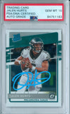 Jalen Hurts 2020 Optic #164 RC Rookie Autograph PSA DNA GEM MT 10 Auto
