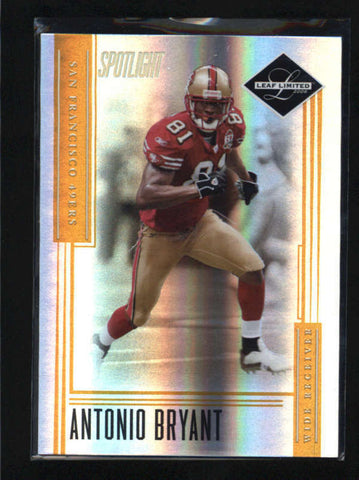 ANTONIO BRYANT 2006 LEAF LIMITED #2 GOLD SPOTLIGHT PARALLEL #05/10 AB5815