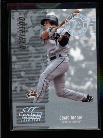 CRAIG BIGGIO 2005 LEAF CENTURY POST MARKS #98 SILVER PARALLEL #094/100 AC1137