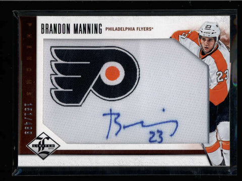 BRANDON MANNING 2012/13 LIMITED PHENOMS ROOKIE PATCH AUTOGRAPH AUTO /499 AC1027