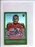 AUSTIN SEFERIAN-JENKINS 2014 TOPPS CHROME MINI GREEN REFRACTOR AUTO #/15 AC2302