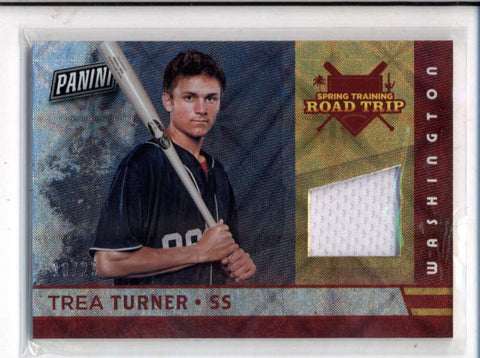 TREA TURNER 2017 PANINI DAY #16 SPRING TRAINING ROAD TRIP JERSEY #18/25 AC1190