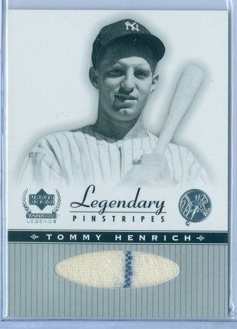 TOMMY HENRICH 2000 UPPER DECK YANKEES LEGENDS LEGENDARY PINSTRIPES JERSEY SP