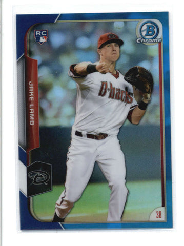 JAKE LAMB 2015 BOWMAN CHROME #168 BLUE REFRACTOR ROOKIE #065/150 AB9537