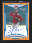 DARYL THOMPSON 2008 BOWMAN CHROME ORANGE REFRACTOR ROOKIE AUTO #12/25 AC128