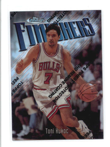 TONI KUKOC 1997/98 97/98 TOPPS FINEST #142 SILVER REFRACTOR #0818/1090 AB9360