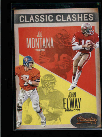 JOE MONTANA/ JOHN ELWAY 2016 PANINI CLASSICS #15 CLASSIC CLASHES GLOSSY AB8706