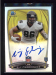 C.J. CJ FIEDOROWICZ 2014 BOWMAN CHROME REFRACTOR ROOKIE AUTOGRAPH AUTO RC AB8953