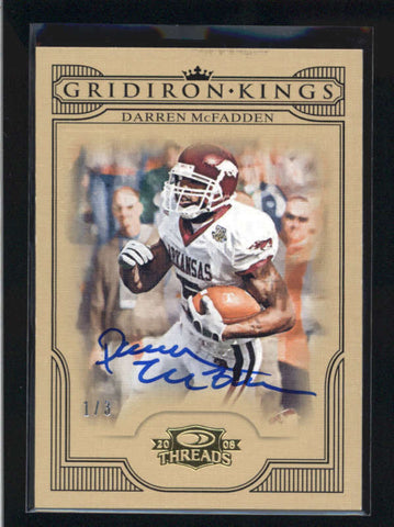 DARREN MCFADDEN 2016 DONRUSS CLASSICS RECOLLECTION COLLECTION AUTO #1/3 AB8977