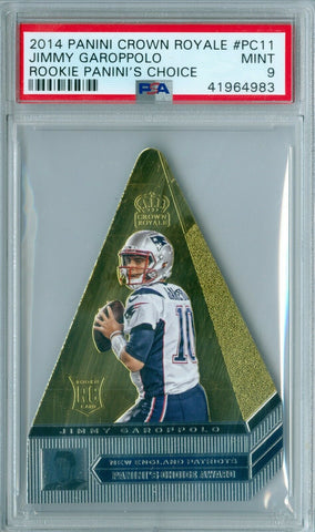 JIMMY GAROPPOLO 2014 PANINI CROWN ROYALE PANINI ROOKIE CHOICE RC ROOKIE PSA 9