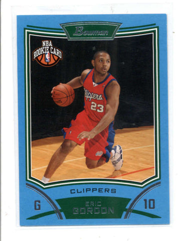 ERIC GORDON 2007/08 07/08 BOWMAN #6 BLUE ROOKIE RC #484/499 AC1290