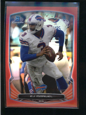 E.J. EJ MANUEL 2014 BOWMAN CHROME #19 RED REFRACTOR PARALLEL #02/25 AB9015