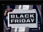 J.J. JJ WATT 2016 PANINI BLACK FRIDAY LOGO PATCH CARD #6 AB8632