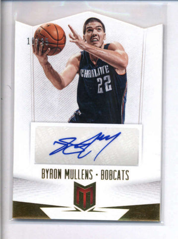 BYRON MULLENS 2012/13 PANINI MOMENTUM FORCE GOLD AUTOGRAPH AUTO #10/25 AC1804