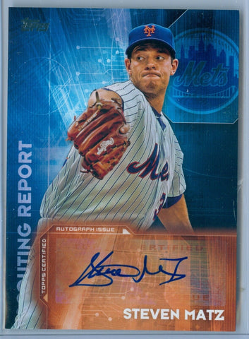 STEVEN MATZ 2016 TOPPS SCOUTING REPORT AUTO AUTOGRAPH SP