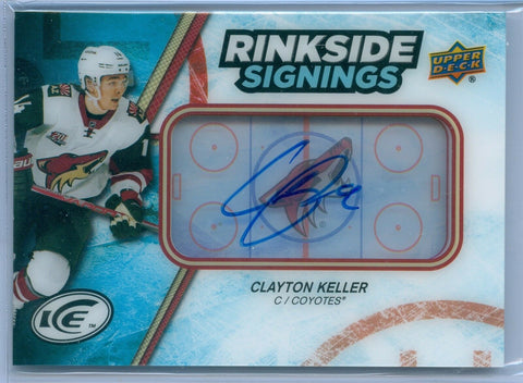 CLAYTON KELLER 2017-18 UPPER DECK ICE RINKSIDE SIGNINGS AUTO AUTOGRAPH SP