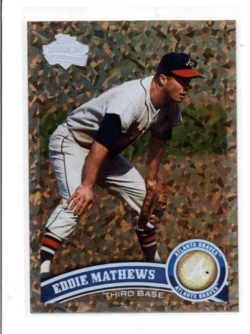 EDDIE MATHEWS 2011 TOPPS COGNAC DIAMOND ANNIVERSARY PARALLEL SP #640 AC1138