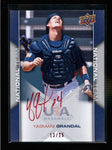 YASMANI GRANDAL 2009 UD TEAM USA RED INK ROOKIE AUTOGRAPH AUTO RC #13/25 AC1111