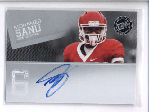 MOHAMED SANU 2012 PRESS PASS ON CARD ROOKIE AUTOGRAPH AUTO AC2105