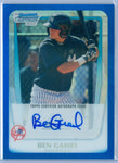 BEN GAMEL 2011 BOWMAN CHROME PROSPECTS BLUE REFRACTOR RC ROOKIE AUTOGRAPH SP/150