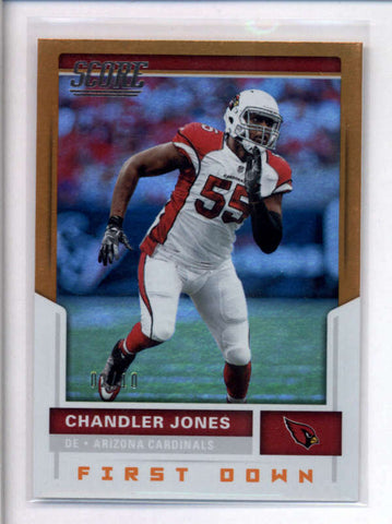 CHANDLER JONES 2017 PANINI SCORE #156 FIRST DOWN PARALLEL #02/10 (RARE) AC2363