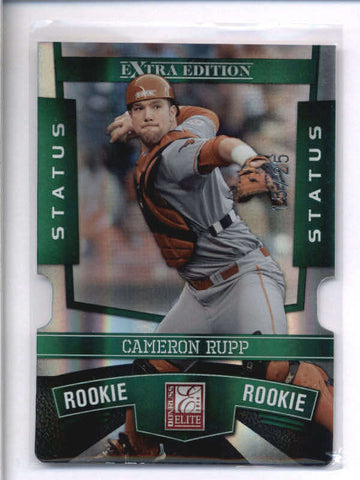 CAMERON RUPP 2010 ELITE EXTRA EDITION STATUS #123 EMERALD ROOKIE #15/25 AC1380