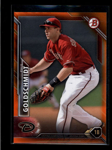 PAUL GOLDSCHMIDT 2016 BOWMAN #5 RARE ORANGE PAPER PARALLEL #17/25 AB7620