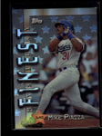 MIKE PIAZZA 1997 TOPPS MYSTERY FINEST INTERLEAGUE MATCH-UP REFRACTOR #13 AB8091