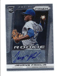 JEURYS FAMILIA 2013 PANINI PRIZM ROOKIE AUTOGRAPH AUTO RC AB9563