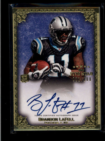 BRANDON LaFELL 2010 TOPPS FIVE STAR ON CARD AUTOGRAPH AUTO #031/100 AB8243