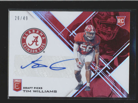 TIM WILLIAMS 2017 ELITE #114 ASPIRATIONS RED ROOKIE AUTOGRAPH AUTO #26/49 AC241