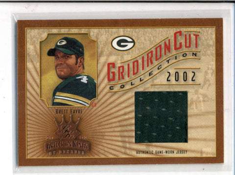 BRETT FAVRE 2002 GRIDIRON KINGS CUT GAME USED WORN JERSEY #343/400 AC1239