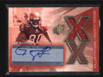 MICHAEL CLAYTON 2004 SPX SPECTRUM DUAL ROOKIE RC JERSEY BALL AUTO #14/25 AB6226