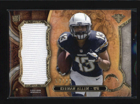KEENAN ALLEN 2013 TRIPLE THREADS ROOKIE RC USED WORN JERSEY #53/99 AB6466