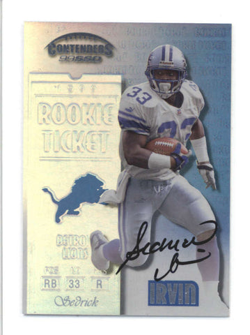 SEDRICK IRVIN 1999 PLAYOFF CONTENDERS SSD ROOKIE AUTOGRAPH AUTO SP /1825 AB9866