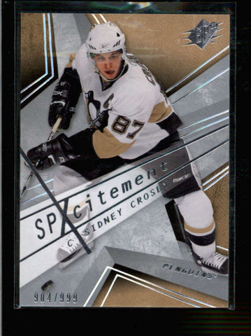 SIDNEY CROSBY 2008/09 UPPER DECK SPX #X60 SPXCITEMENT #904/999 AC1481