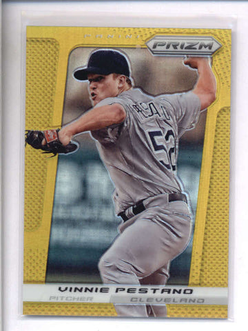 VINNIE PESTANO 2013 PANINI PRIZM #138 GOLD PRIZMS PARALLEL #02/10 AC1352