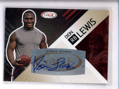 DION LEWIS 2011 SAGE #A-26 ROOKIE AUTOGRAPH AUTO RC AC2269