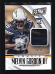 MELVIN GORDON III 2015 PANINI THE NATIONAL ROOKIE RC USED WORN HAT #89/99 AB5634