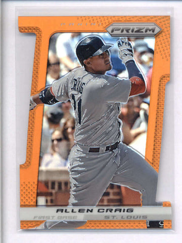 ALLEN CRAIG 2013 PANINI PRIZM #162 ORANGE PRIZMS DIE-CUT PARALLEL #45/60 AC1339