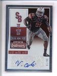 VICTOR OCHI 2016 CONTENDERS DRAFT PICKS BOWL TICKET ROOKIE AUTO #91/99 AC2149