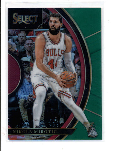 NIKOLA MIROTIC 2017/18 PANINI SELECT #40 RARE GREEN PRIZM PARALLEL #5/5 AC1009